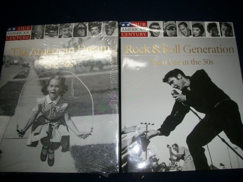 1998 OUR AMERICAN CENTURY TIME LIFE BOOKS LOT OF 2 - ROCK & ROLL - DREAM- KD 571