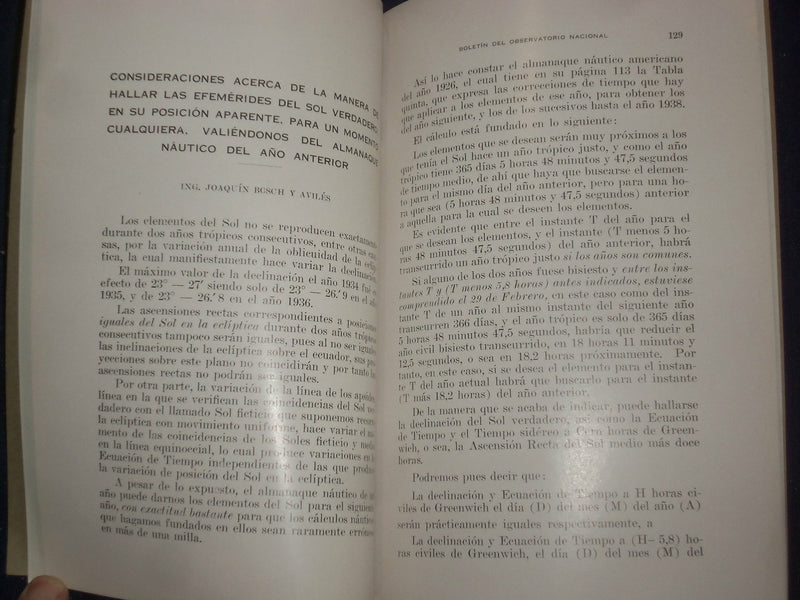 1936-1937 BOLETIN DEL OBSERVATORIO NACIONAL - LOT OF 3 - SPANISH TEXT - J 6006