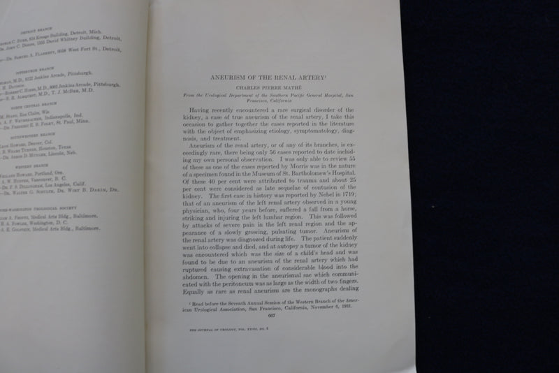 1932 THE JOURNAL OF UROLOGY - LOT OF 2 - SOFTCOVER BOOKS - K 1434