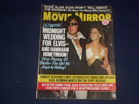 1975 JANUARY MOVIE MIRROR MAGAZINE - ELVIS PRESLEY - PHOTOS & STORIES - ST 6225