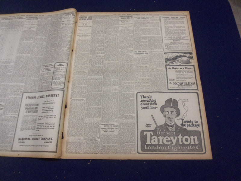 1920 JUNE 10 NEW YORK TIMES - TEXT OF REPUBLICAN PLATFORM - NT 9110