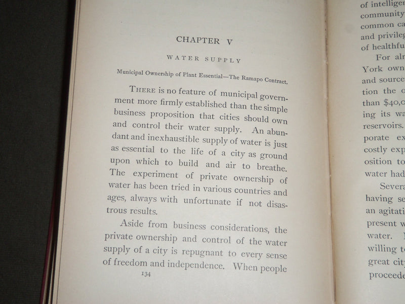1900 MUNICIPAL GOVERNMENT BY BIRD S. COLER HARDCOVER BOOK - KD 4478