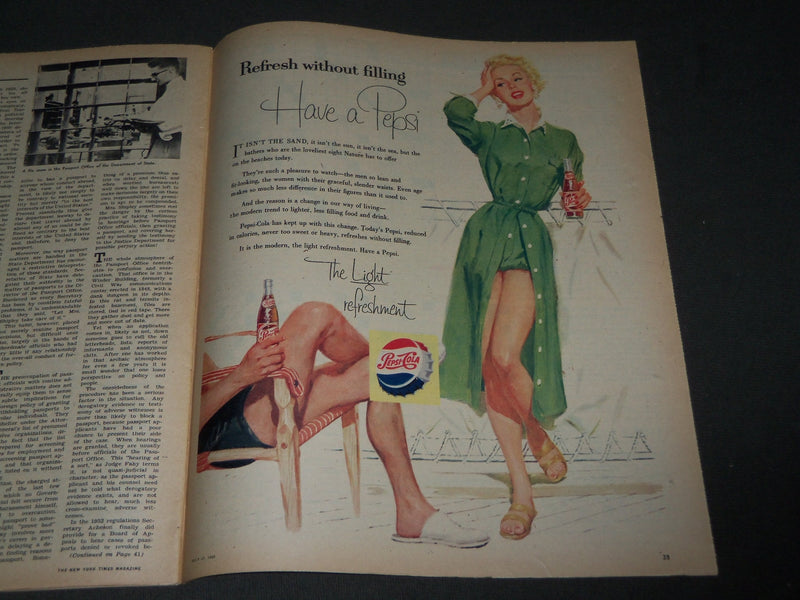 1955 JULY 17 NEW YORK TIMES MAGAZINE SECTION - EISENHOWER & DULLES - J 3035