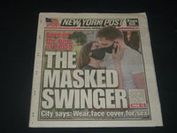 2020 JUNE 11 NEW YORK POST NEWSPAPER - THE MASKED SWINGER - WEAR FACE COVER