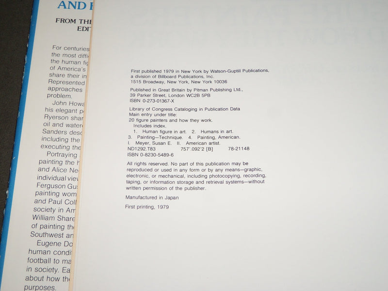 1979 20 FIGURE PAINTERS AND HOW THEY WORK BOOK - FIRST PRINTING - I 1688