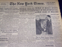1947 MARCH 4 NEW YORK TIMES - TRUMAN MEETS ALEMAN IN MEXICO - NT 3495