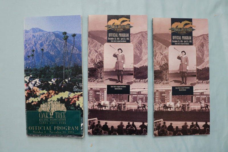 1992-2004 SANTA ANITA PARK HORSE RACING PROGRAMS - LOT OF 12 - O 3959