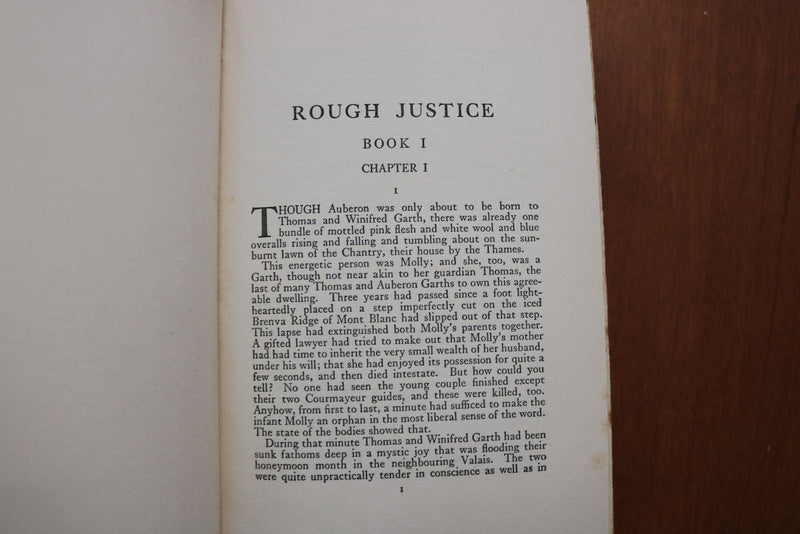 1926 ROUGH JUSTICE HARDCOVER BOOK IN SLIPCASE BY C.E. MONTAGUE- KD 9615