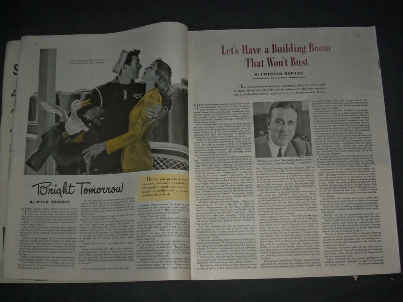 1945 SEPTEMBER 22 THE SATURDAY EVENING POST MAGAZINE-ILLUSTRATED COVER- SP 2476X
