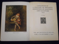1934 CENTURY OF PROGRESS CHICAGO EXHIBITION PAINTINGS SCULPTURE CATALOG - J 578