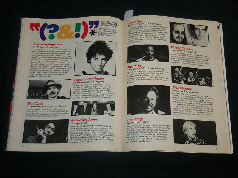 1982 DECEMBER MUSICIAN MAGAZINE - BILLY JOEL COVER - 5th ANNIV ISSUE - J 6783