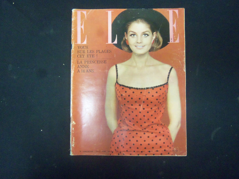 1964 AUGUST 14 FRENCH ELLE MAGAZINE - NICE COVER, PHOTOS & ADS - ST 4106