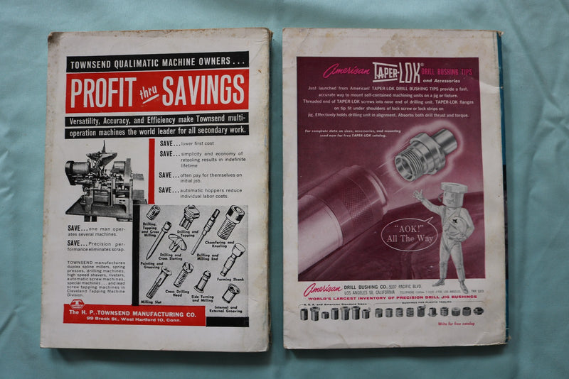1961 MACHINE AND TOOL BLUE BOOK MAGAZINE - LOT OF 2 - K 3285