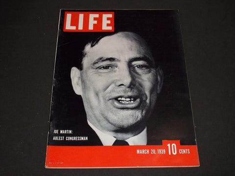 1939 MARCH 20 LIFE MAGAZINE - REP. JOSEPH MARTIN COVER - L 122