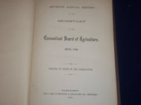 1869-1874 CONNECTICUT BOARD OF AGRICULTURE BOUND VOLUME LOT OF 2 - KD 2993
