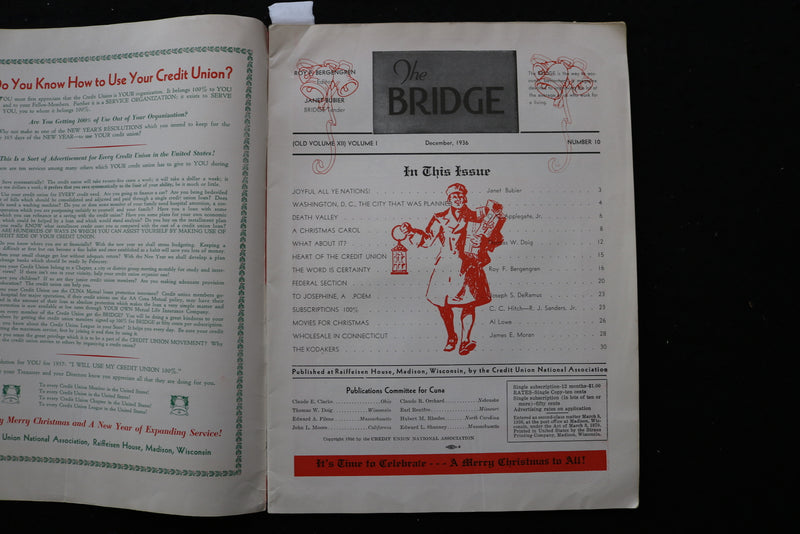1936 DECEMBER THE BRIDGE MAGAZINE - CHEF WITH DINNER COVER - E 10535
