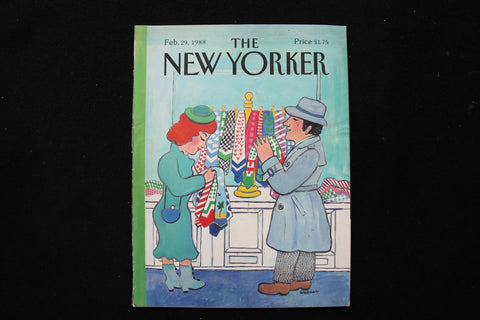 1988 FEBRUARY 29 NEW YORKER MAGAZINE - GREAT ILLUSTRATED COVER - NY 3304