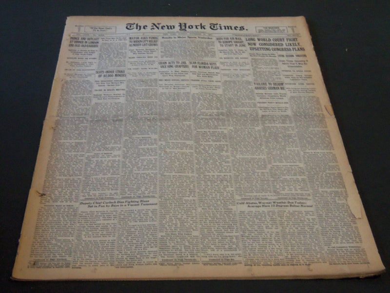 1930 NOVEMBER 30 NEW YORK TIMES - LONG WORLD COURT FIGHT LIKELY - NT 5740