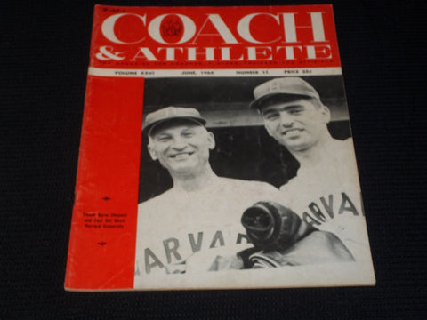 1964 JUNE COACH & ATHLETE MAGAZINE - SHEPARD & DEL ROSSI HARVARD - E 3083