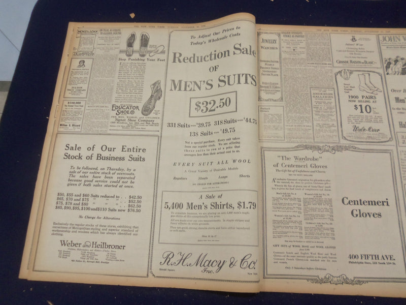 1920 NOVEMBER 16 NEW YORK TIMES - LEAGUE ASSEMBLY OPENS HAILS WILSON - NT 8470