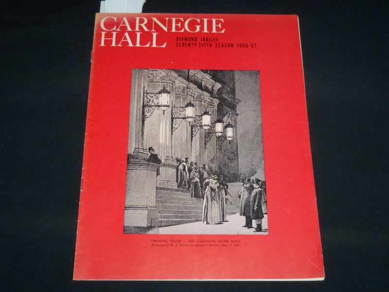 1966-1967 CARNEGIE HALL DIAMOND JUBILEE PROGRAM - 75TH SEASON - J 8920