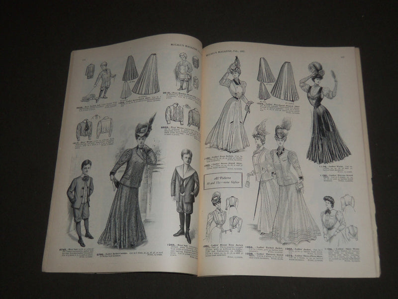 1907 FEBRUARY MCCALL'S MAGAZINE - GREAT FASHION ILLUSTRATIONS & ADS - ST 5377