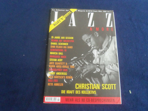 2010 SEPTEMBER/OCTOBER JAZZ 'N' MORE MAGAZINE - CHRISTIAN SCOTT - GERMAN- F 375D