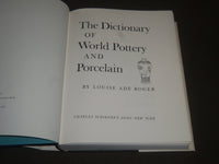 1971 THE DICTIONARY OF WORLD POTTERY & PORCELAIN BY LOUISE ADE BOGER - KD 4062