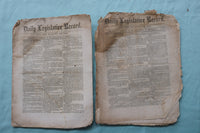 1868 PENNYSYLVANIA DAILY LEGISLATIVE RECORD - LOT OF 22 - K 2518