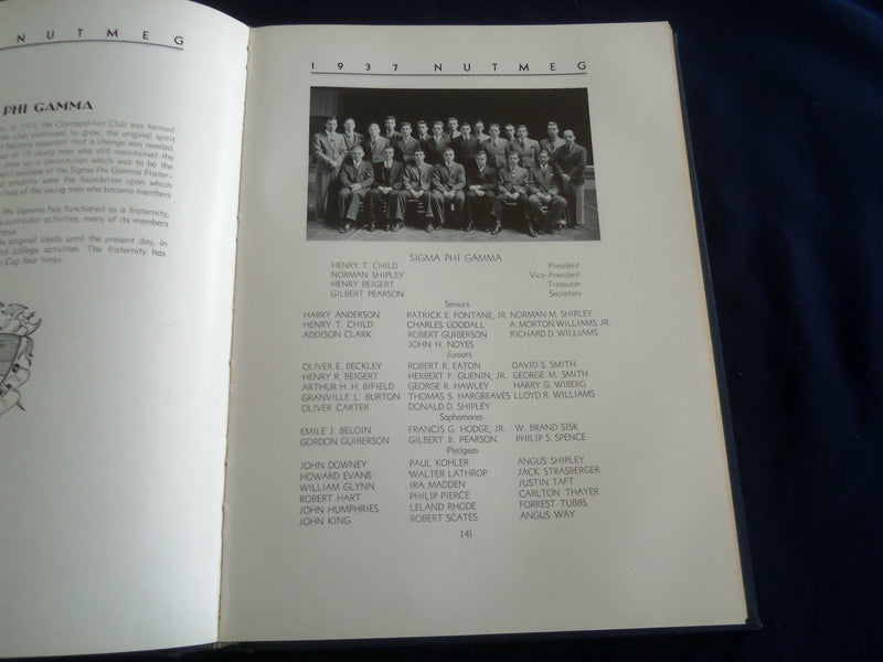 1937 THE NUTMEG CONNECTICUT STATE COLLEGE YEARBOOK - STORRS, CT - YB 2631
