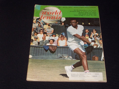 1970 JANUARY WORLD TENNIS MAGAZINE - ARTHUR ASHE FRONT COVER - E 3585