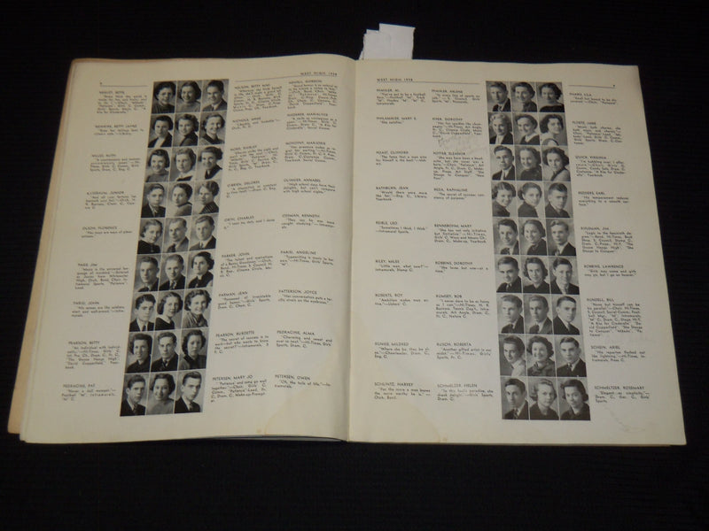 1938 WEST HIGH SCHOOL GRADUATION PROGRAM - WISCONSIN - LIFE AT WEST - K 1058