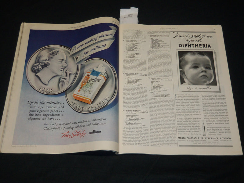 1938 NOVEMBER LADIES HOME JOURNAL MAGAZINE - BEAUTIFUL FRONT COVER - F 329