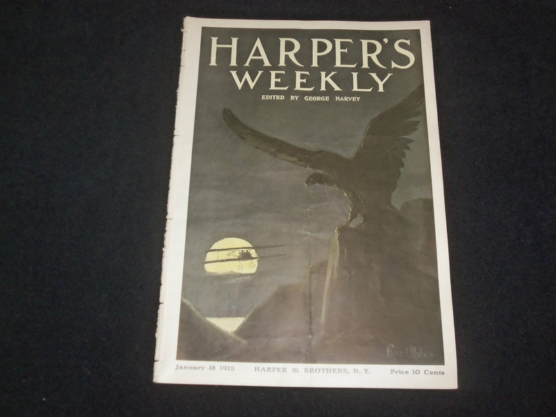 1913 JANUARY 18 HARPER'S WEEKLY MAGAZINE - AMERICA'S GREATEST AUTO SHOW- ST 6374