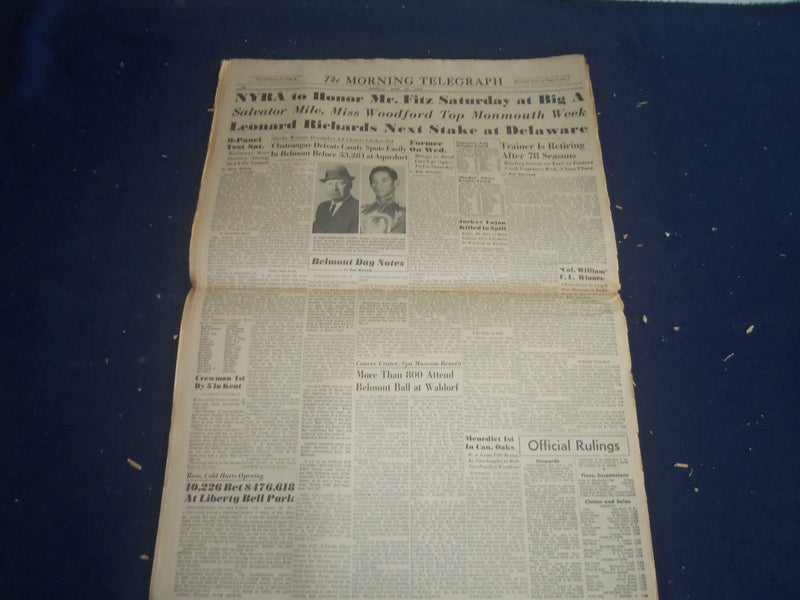 1963 JUNE 10 THE MORNING TELEGRAPH - CHATEAUGAY DEFEATS CANDY SPOTS - NP 5549