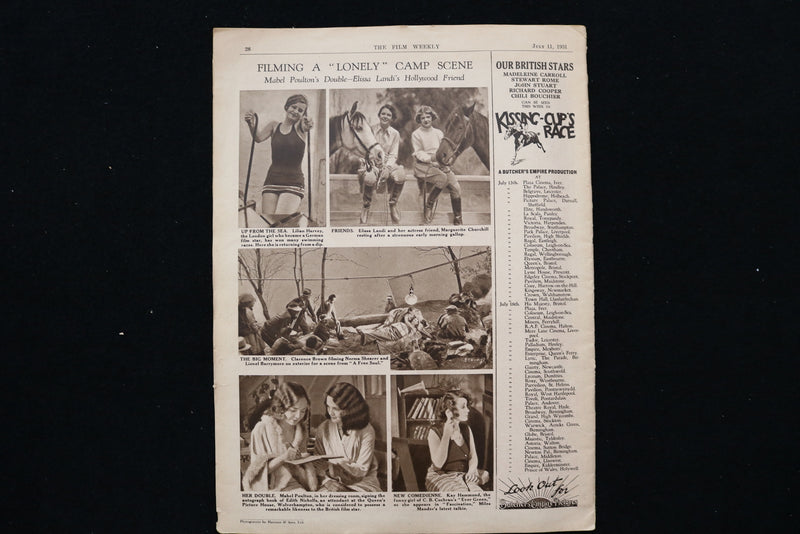 1931 JULY 11 FILM WEEKLY MAGAZINE - CONSTANCE BENNETT COVER - E 24638