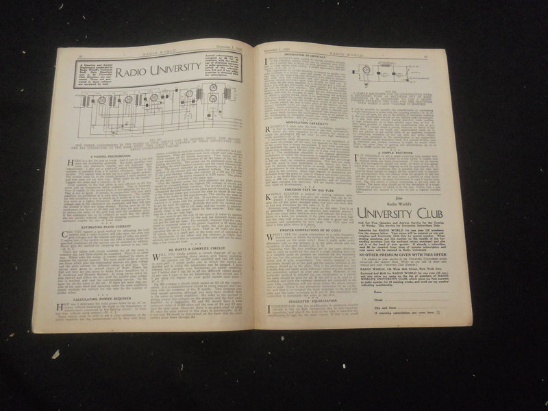 1929 DECEMBER 7 RADIO WORLD MAGAZINE - CONSOLE INSTALLATION IMPROVEMENTS- B 434G