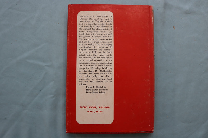 1967 ADAMANT & STONE CHIPS HARDCOVER BOOK BY VIRGINIA MOLLENKOTT - KD 9640