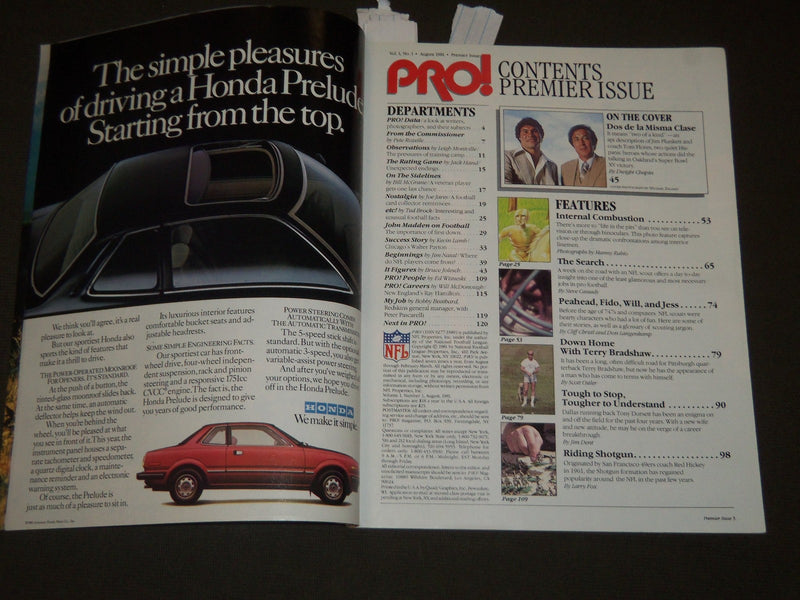 1981 PRO! MAGAZINE PREMIERE ISSUE VOLUME 1 NO. 1 -PLUNKETT-FLORES COVER- II 3073
