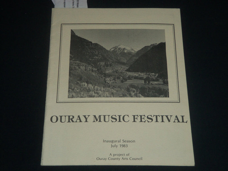1983 JULY OURAY MUSIC FESTIVAL PROGRAM - COLORADO - INAUGURAL SEASON - J 4236