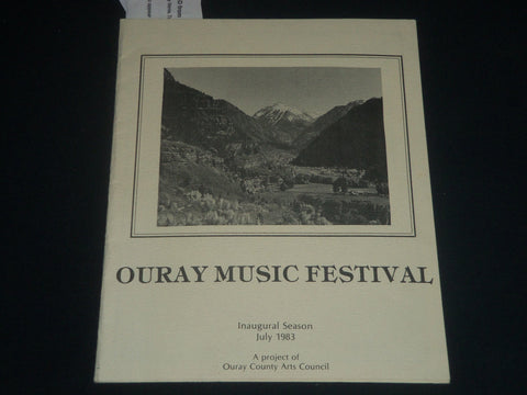 1983 JULY OURAY MUSIC FESTIVAL PROGRAM - COLORADO - INAUGURAL SEASON - J 4236