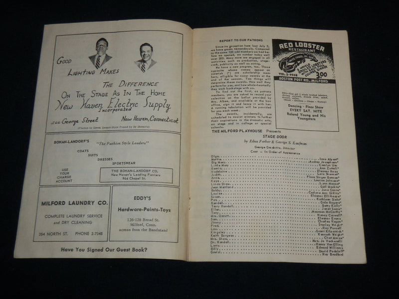 1952-1953 MILFORD PLAYHOUSE THEATRE PROGRAM LOT OF 3 - CONNECTICUT - J 6754