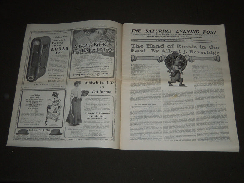 1903 DECEMBER 12 THE SATURDAY EVENING POST MAGAZINE - ILLUSTRATED COVER - SP 715