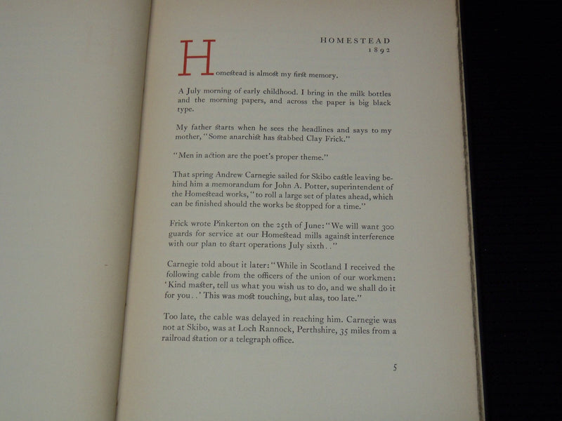 1935 PITTSBURGH MEMORANDA BOOK SIGNED BY HANIEL LONG - LIMITED - KD 4583H