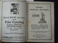 1936 EVERLAST BOXING RECORD BOOK - J 6495