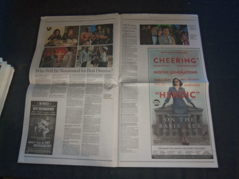 2019 JANUARY 6 NEW YORK TIMES ARTS & LEISURE SECTION - OSCARS ISSUE - NP 4026