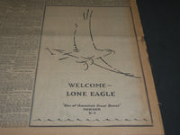 1927 JUNE 12 NEW YORK TIMES - NATION PAY ITS HOMAGE TO LINDBERGH - NT 5067