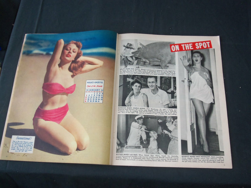 1958 JANUARY THE NATIONAL POLICE GAZETTE MAGAZINE - SAMMY DAVIS JR. - B 5681