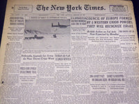 1949 JANUARY 29 NEW YORK TIMES - COUNCIL TO RECOGNIZE ISRAEL - NT 3643