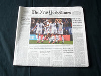 2019 MARCH 9 NEW YORK TIMES - CLAIMING BIAS, FEMALE PLAYERS SUE U.S. SOCCER
